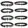 Wholesale Ethnic Style Cross Natural Stone Beaded Bracelets