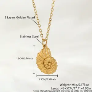 NAB03-7 Gold Big Sea Conch