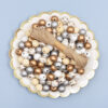 Wholesale Christmas Snowflake Wood Beads