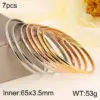 Wholesale Ion Plating (IP) 18K Gold Plated Solid Color 304 Stainless Steel Simple Style Waterproof Non Tarnish 304 Stainless Steel Bangle