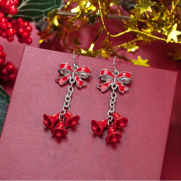 Wholesale Christmas Bow Bell Earrings