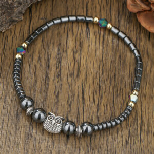 oly-1e0db2d86f42a01c5c4c6d4c0a179068 Wholesale Amazon Hot Selling anklet AB Color Black Gallstone anklet Women's Beach Holiday Style Handmade Beaded Owl anklet Women