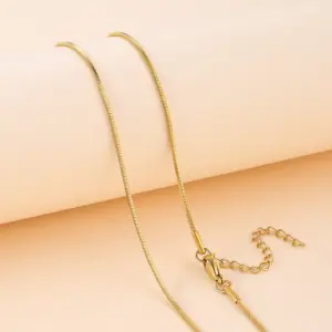 1.2mm Square Snake (Gold/Color Retention) / 60cm+5cm