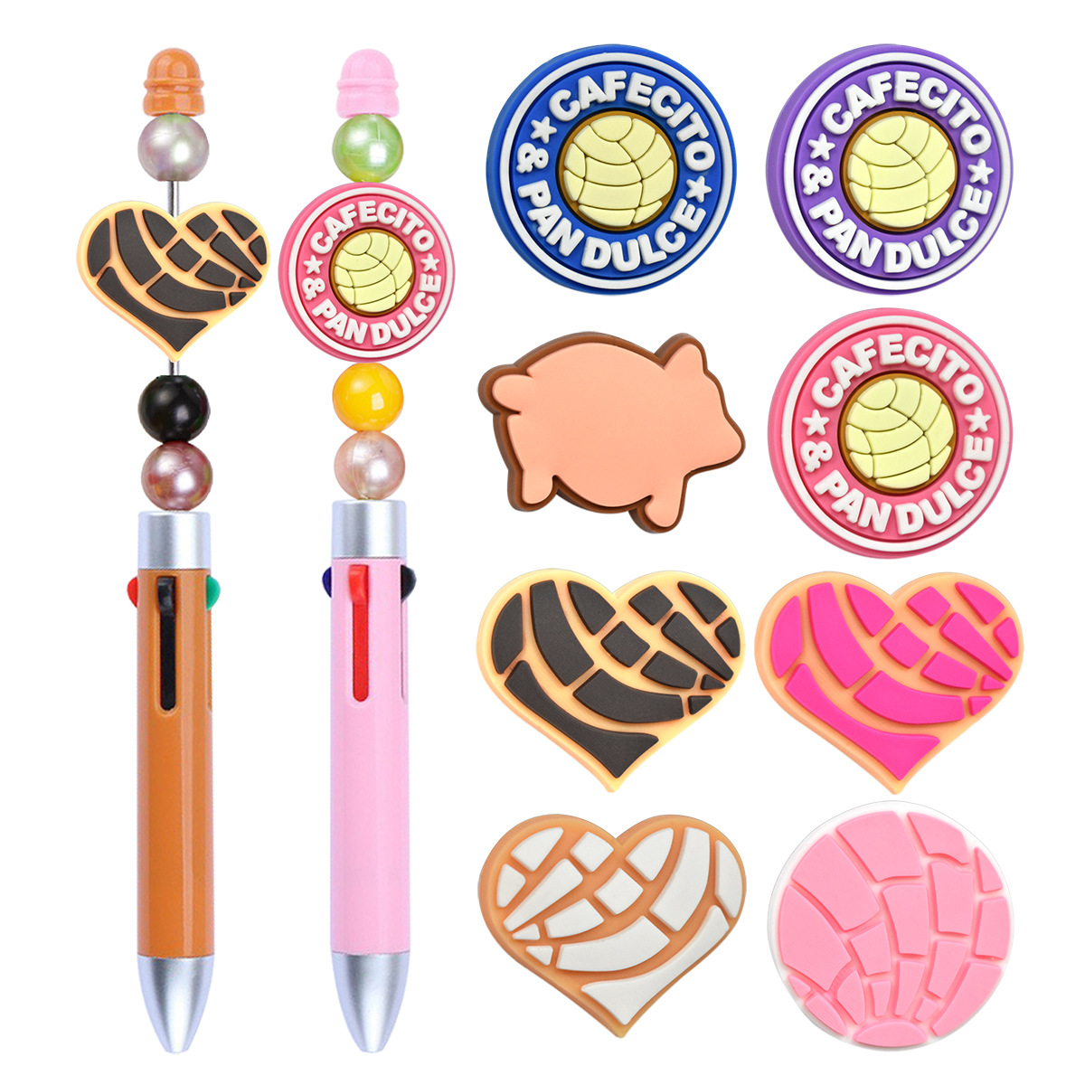 Wholesale Cute Cartoon Soft Rubber Double-Sided Beads