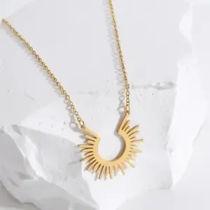 Gold / One Size / Geometric Semicircle