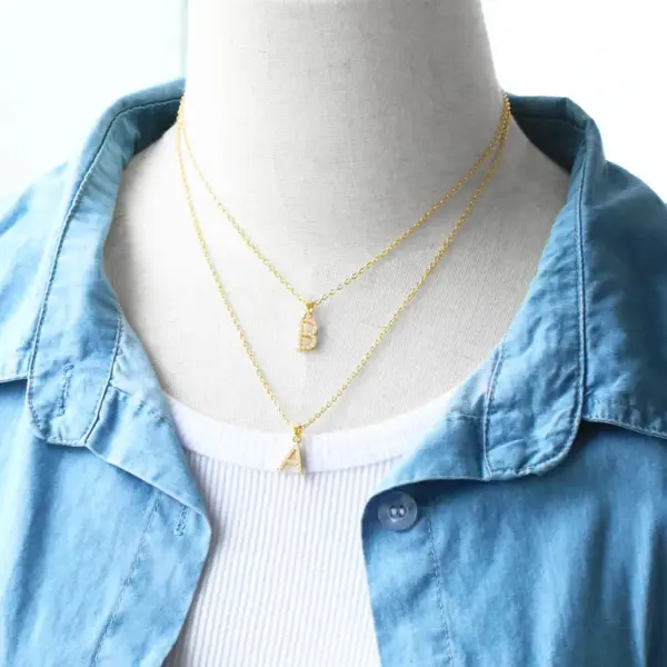 Wholesale Simple Style Letter Copper Inlay Anti-pearl Necklace
