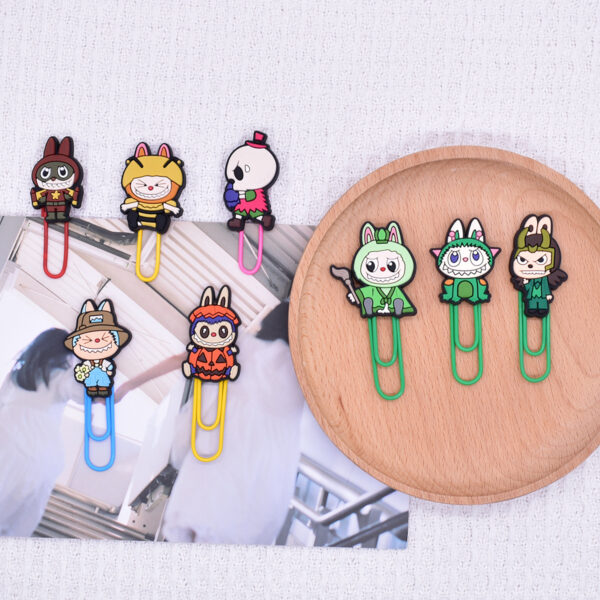 Wholesale Random 50pcs Bookmark Anime Soft Rubber Paper Clip OLY Exclusive