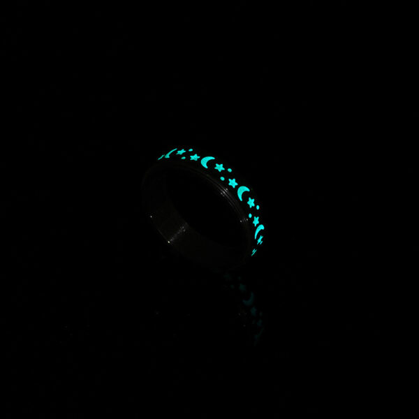oly-1e277d236e883bb5b1900666aa9e4665 Wholesale Star Moon Titanium Steel Rotatable Luminous Ring Decompression Reli Anxiety Stainless Steel Ring for Men and Women