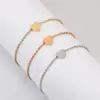 PVD Coated 18K Gold Rose Gold Real Gold Plated Solid Color Stainless Steel Simple Style Waterproof Non Tarnish 304 Stainless Steel Bracelets