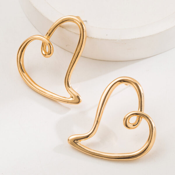 Wholesale Metal Chain Alloy Hollow Love Pendant Earrings Necklace