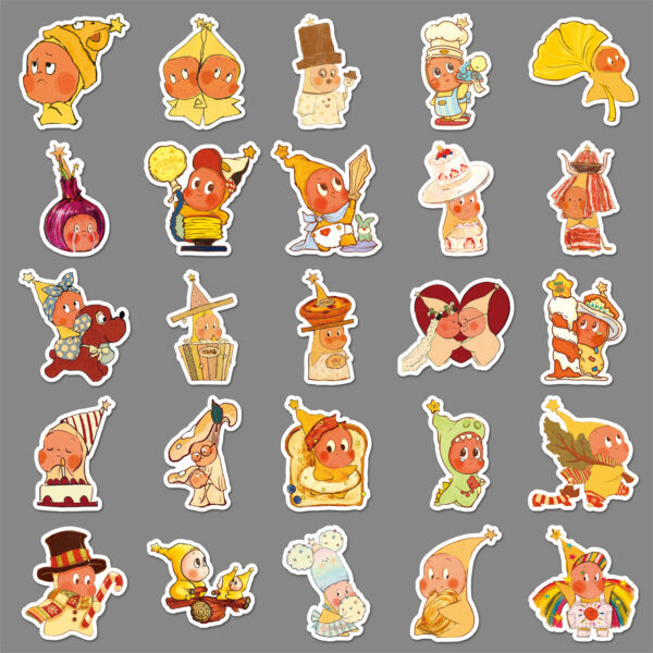 Wholesale 50pcs/pack Cute Cartoon Waterproof Decorative Water Bottle Phone Case Stickers OLY Exclusive