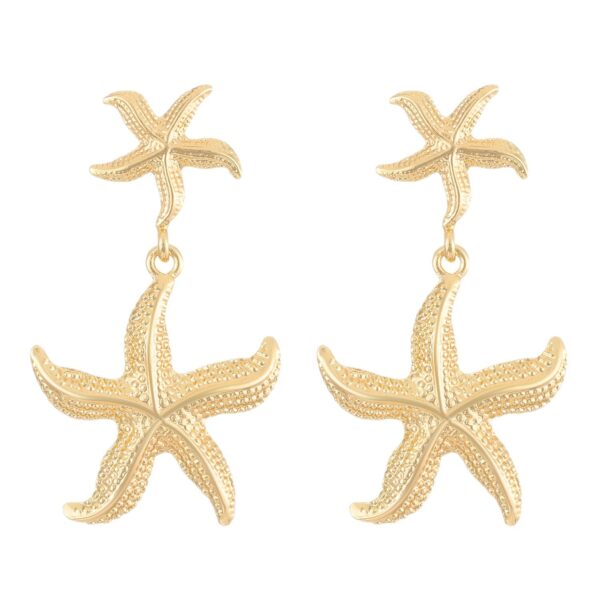 Wholesale Foreign trade summer seaside vacation retro simple ocean earrings European and American ins elegant starfish pendant earrings jewelry