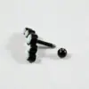 1 Piece Casual Hawaiian Cool Style Arc lishing Plating Inlay 304 Stainless Steel Opal Zircon 18K Gold Plated Ear Studs