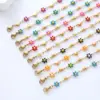 Wholesale 304 Stainless Steel Heart Shape Flower PVD Coated No Inlaid 18K Gold Plated Simple Style Waterproof Non Tarnish Epoxy Lobster Trigger Clasp Closure Colorful Gold Bracelets