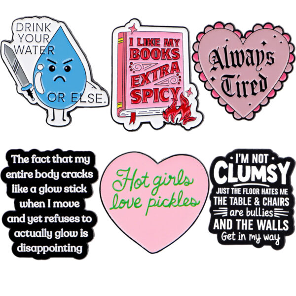 oly-1e461944f694531eae13d642bbede5db Wholesale Quote brooches, cartoon metal badges, accessories