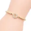 Wholesale Simple Copper Micro-inlaid White Zirconium Cross Bracelet