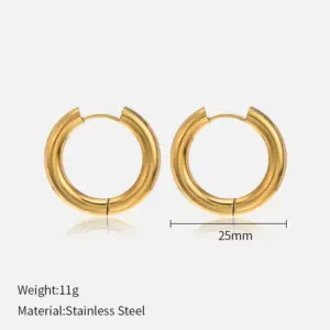 Golden, round Earrings