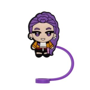 099-06 Purple / 10mm silicone straw cap