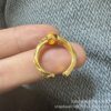 Wholesale Ancient Style Xiangyun Imitation Beeswax Ring Women's Ancient Method Gold Palace Style Vintage Enamel Open Ring Mother's Day Gift
