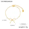 Wholesale PVD Coated Real Gold Plated 18K Gold Bow Knot 304 Stainless Steel Casual Simple Style Commute Waterproof Non Tarnish Bracelets Necklace