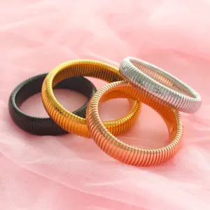 Wholesale Retro Solid Color Titanium Steel Wholesale Bangle