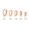New Ear Buckle Korean Simple Row Zircon Earrings Female Round Small Copper Ear Nails