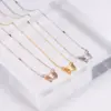 Wholesale Jewelry Fashion Butterfly Stainless Steel Rhinestones 18K Gold Plated Diamond