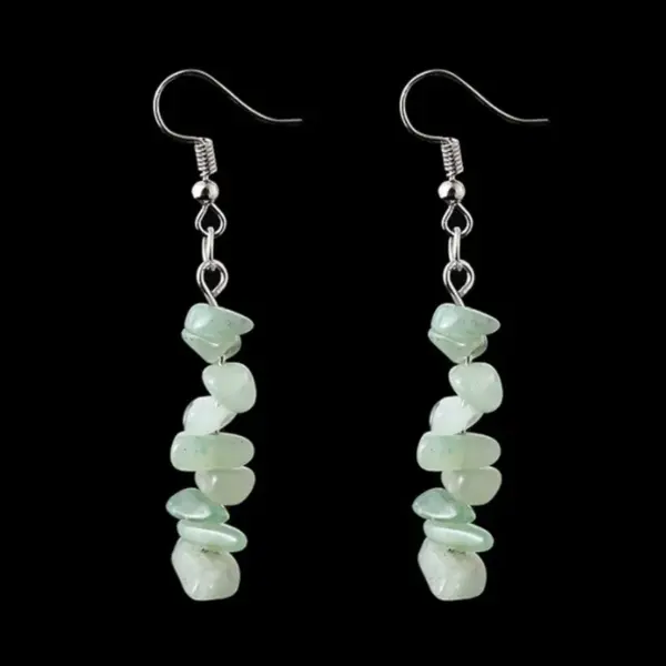 Wholesale Fashion Irregular Natural Stone Handmade Drop Earrings 1 Pair