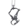 Wholesale New Retro Double Skull Kissing Pendant Necklace Necklace