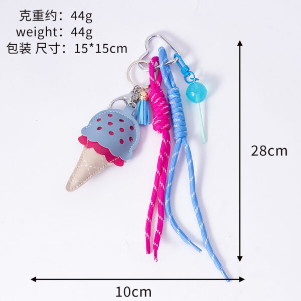 Wholesale Ice cream pendant mini lollipop bag charm