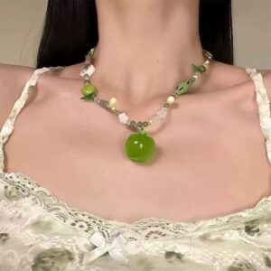 Green apple necklace