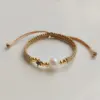 Fashion Geometric Natural Freshwater Pearl Copper Knitting Bracelets
