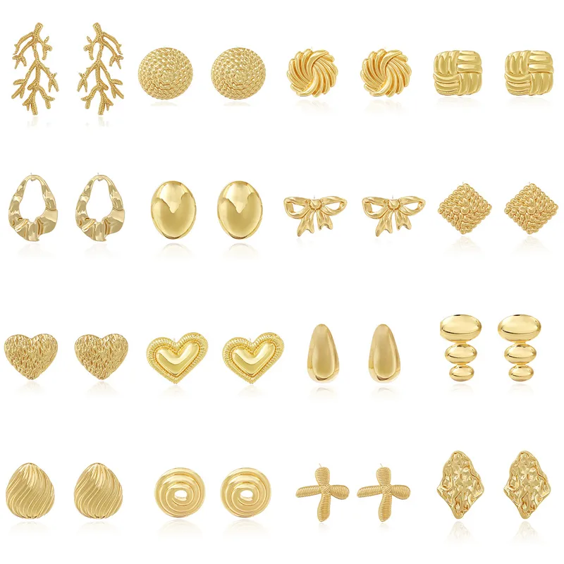 Wholesale 1 Pair Elegant Simple Style Geometric 304 Stainless Steel Stainless Steel Earrings