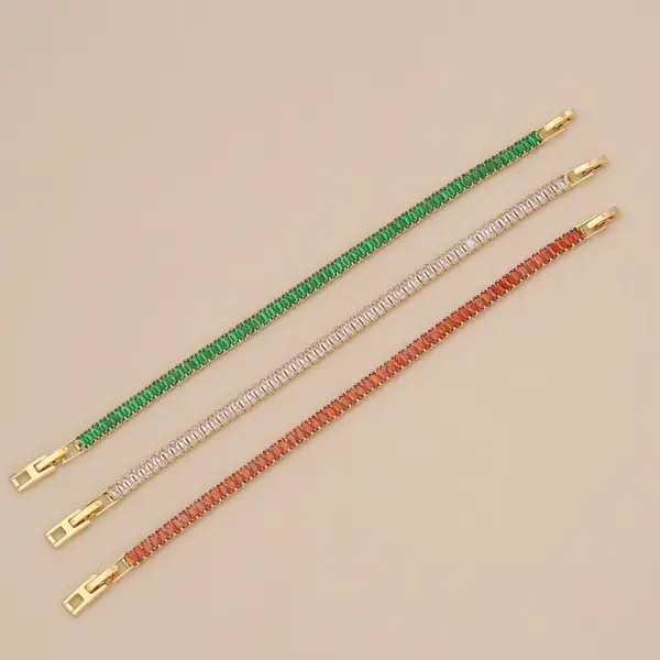 Wholesale Ion Plating (IP) Real Gold Plated Square 304 Stainless Steel Simple Style Classic Style Waterproof Non Tarnish 304 Stainless Steel Bracelets