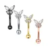 Wholesale Simple Style Flower Stainless Steel Metal Earrings Ear Studs