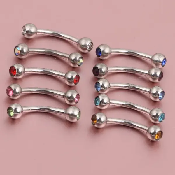 Wholesale Fashion Rhombus Stainless Steel Rhinestones Ear Studs 1 Piece