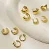 1 Pair Casual Elegant Vintage Style C Shape Plating Copper 18k Gold Plated Ear Cuffs