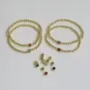 Wholesale Jewelry Elegant Lady Geometric Copper Birthstone Plating Beaded Chain Bracelets
