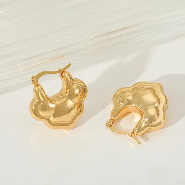 Wholesale 1 Pair Casual Elegant Artistic Irregular Geometric 304 Stainless Steel 18K Gold Plated Ear Studs