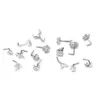 316L Stainless Steel Copper Nose Rings & Studs Flower Waterproof Non Tarnish Surgical Steel
