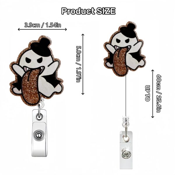 oly-1eb3b1a3287c2eb5e597bd9173e45692 Wholesale 25 Cross-Border New Creative Cartoon Halloween Pumpkin Ghost Telescopic Badge Clip Automatic Rebound Funny Easy-Pull Buckle