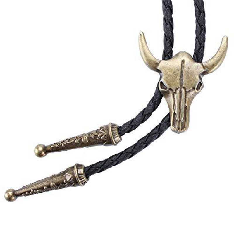 Wholesale Western cowboy long pendant sweater chain leather
