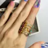 Wholesale Fashion Letter Copper 18k Gold Plated Artificial Gemstones In Bulk