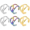 oly-1ec5d492a91432d8eb089893745b9778 Wholesale PVD Coated Real Gold Plated 18K Gold Solid Color 304 Stainless Steel Simple Style Waterproof Non Tarnish Rings