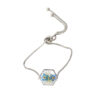 Wholesale New Aiwei Hexagonal Dried Flower Bracelet Gold Silver Colorful Small Flower Forget-Me-Not Dried Flower Stainless Steel Chain