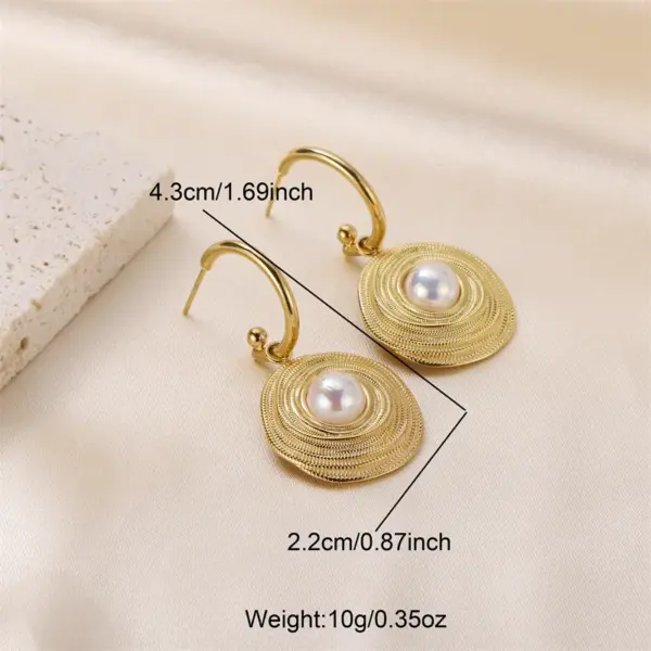 Wholesale PVD Coated 18K Gold Plated Real Gold Plated Geometric 304 Stainless Steel Elegant Waterproof Non Tarnish 304 Stainless Steel Rings Earrings Necklace