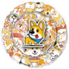 Wholesale 50 sheets of non-repeating cartoon Corgi graffiti animal luggage bike piano car waterproof decorative stickers