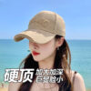 Wholesale Hard-Top Baseball Cap for Women 2024 New Style Ripped Peaked Cap, Fashionable and Versatile, Face-Showing, Small and Big Head Circumference Hat, Trendy