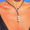 oly-1eda3ea7a22a4f000f288fe423943e58 Wholesale Cross-border Western-style Retro Leather Beaded Necklace Choker Women's Jewelry New Style