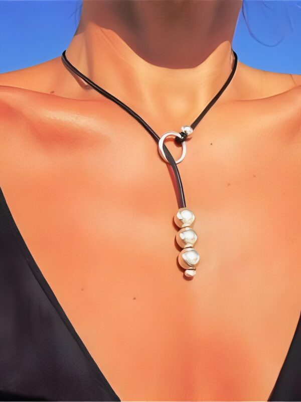 oly-1eda3ea7a22a4f000f288fe423943e58 Wholesale Cross-border Western-style Retro Leather Beaded Necklace Choker Women's Jewelry New Style